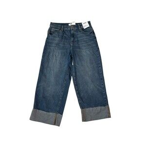 Sonoma  Jeans, Women's Size 12, Denim, High Rise Baggy Wide Leg, rolled hem, NWT